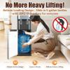 5-Gallon Bottom-Loading Water Dispenser, 3 Temperatures, Stainless Steel Tank, Black, Hot + Warm view 2