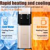 5-Gallon Bottom-Loading Water Dispenser, 3 Temperatures, Stainless Steel Tank, Black, Hot + Warm view 3