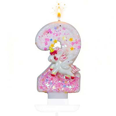 Tourima Unicorn Birthday Candle 2