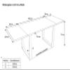SAM Avino Extendable Dining Table 200 (300) x 100 cm, Acacia, Walnut-Colored, Black U-Frame view 2