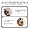 OSOLADY 2-Piece Stainless Steel Paint Mixing Cups with Lids for Artists and Painters view 3