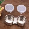 OSOLADY 2-Piece Stainless Steel Paint Mixing Cups with Lids for Artists and Painters view 4