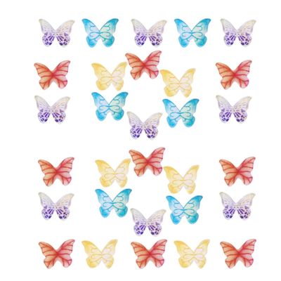 SOLUSTRE 30 Colorful Mini Acrylic Butterflies for DIY Jewelry and Crafts