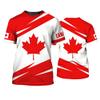 2026 Canada Flag Maple Leaf 3D-Print Football Fan T-Shirt view 1