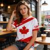 2026 Canada Flag Maple Leaf 3D-Print Football Fan T-Shirt view 2
