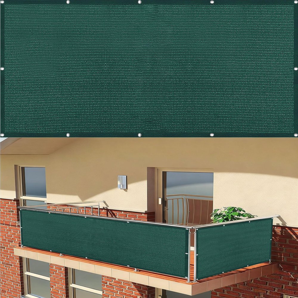 Balcony Privacy Screen 60 x 320 cm, Green