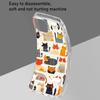 WUACYEAMING Case for Xiaomi Redmi Note 10 Pro with Strap and 2 Tempered Glass Screen Protectors, Clear Silicone, Cat Pattern view 3
