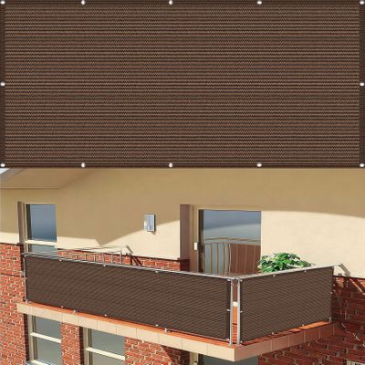 Balcony Privacy Screen 90 x 190 cm, Brown