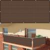 Balcony Privacy Screen 90 x 190 cm, Brown view 1