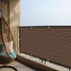 Balcony Privacy Screen 90 x 190 cm, Brown view 2