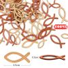 Tourima 100 Pcs Baptism Decor Wooden Fish view 2