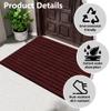 GOUBO Premium Doormat 145 x 170 cm, Dirt-Trapping, Flat, Absorbent, Non-Slip, Red view 3