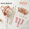 Tourima 5 Pack Rose Gold Confetti Cake Topper Balloons view 2