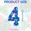 Birthday Candle with Cartoon Number, 3D Cake Topper in Blue Anime and Hawaiian Style (Number 4) view 2