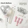 Tourima 5-Pack Silver Confetti Cake Topper Balloons view 2