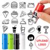 Custom Mini Loyalty Card Stamp, Fast-Food Symbols, 12 mm view 1