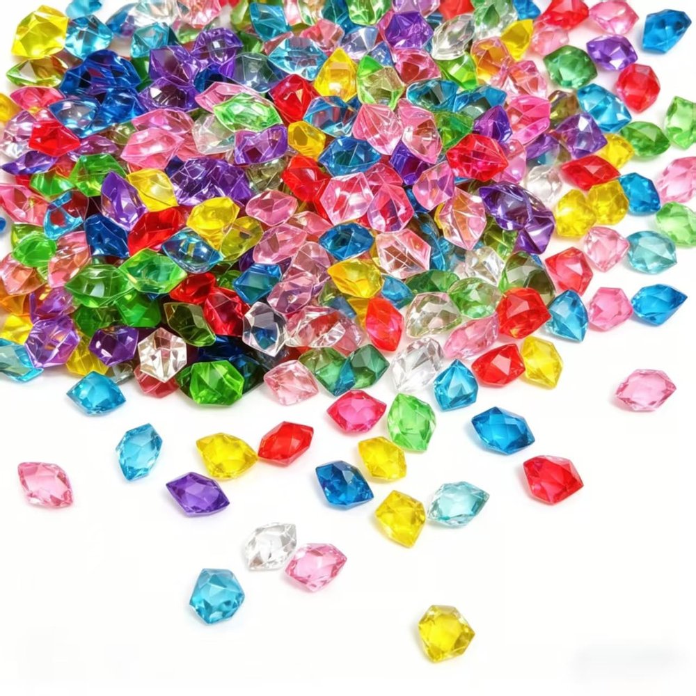 400 Acrylic Diamonds - Colorful Decorative Stones