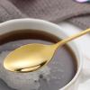 Stainless Steel Spoon | 12.8 X 2.6 Cm, 20 G, Galvanized, Polished Floral Handle, Silver, Gold, Rose, Black, Colorful | Fashion Dessert Tea Coffee Cutlery | Home-Office Dining, Salad, Appetizer view 2