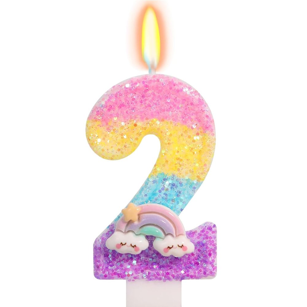 Koboko Rainbow Candle 2nd Birthday Girl