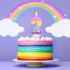 Koboko Rainbow Candle 2nd Birthday Girl view 3