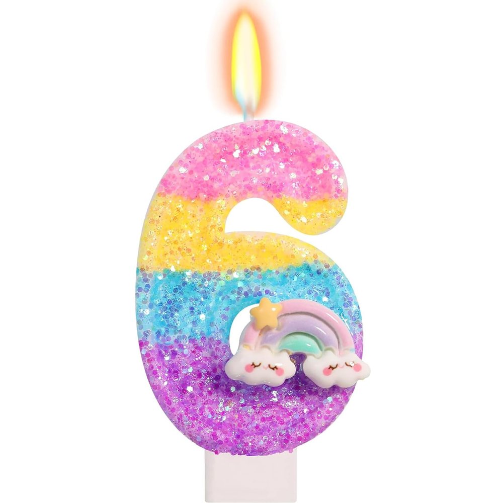 Koboko Rainbow Candle 6th Birthday