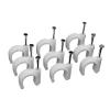 Half-Clamp J-Hooks with Nails, U-Shaped Wall Cable Clips, PVC-Metal, 4–16 mm, 100 pcs view 1