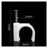 Half-Clamp J-Hooks with Nails, U-Shaped Wall Cable Clips, PVC-Metal, 4–16 mm, 100 pcs view 2