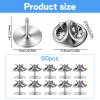 60 Pack Metal Pin Backings, Butterfly Clutch for DIY view 2