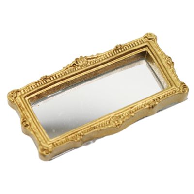 Generic Dollhouse Mirror, Antique Resin Furniture | Mini Mirror for Displaying Scenes in Dollhouse Vanity Wall Art Craft