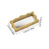 Generic Dollhouse Mirror, Antique Resin Furniture | Mini Mirror for Displaying Scenes in Dollhouse Vanity Wall Art Craft view 4