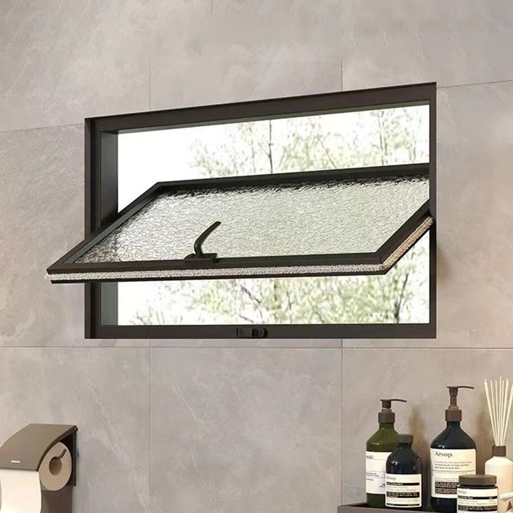 Black Pivoting Window for Homes and Basements, 100.1 x 39.9 cm, Replacement Window for Entrances and Boats