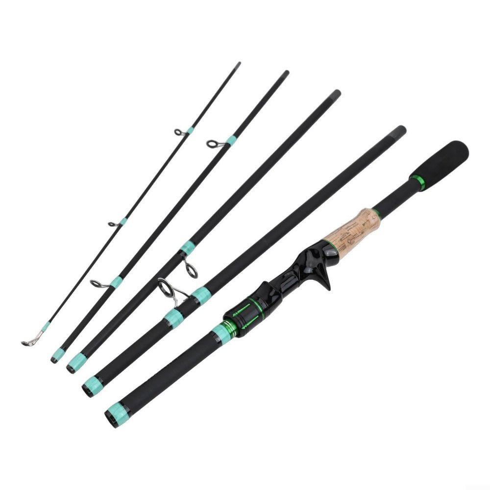 Comgooldool Fiberglass Baitcasting Fishing Rod, 1.65–2.1 m, Multi-Section M-Power Rod, 2,500 g Capacity