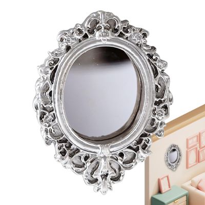 Vintage Wall Mirror - Rustic Resin Aesthetic