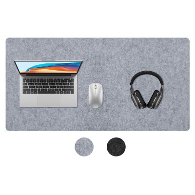 Felt Desk Mat, 80 x 40 cm, Light Gray