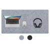 Felt Desk Mat, 80 x 40 cm, Light Gray view 1