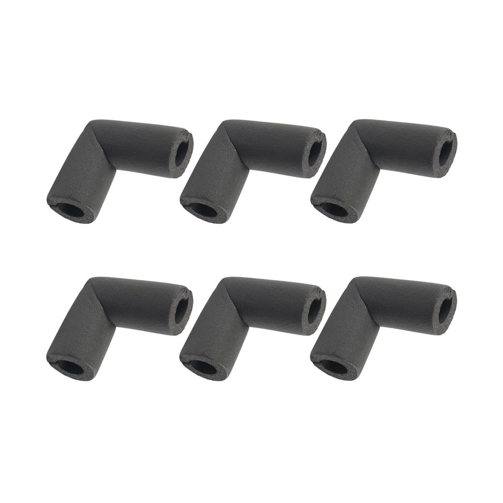 Oxxggkao High-Temperature Flexible Foam Pipe Insulation, 3/4-Inch, Silver/Black