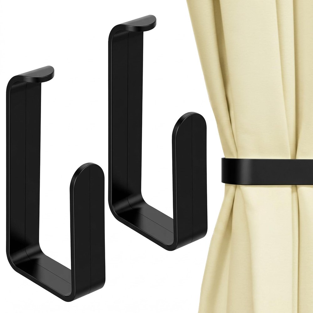 2 Pack Self-Adhesive Curtain Holders
