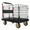 Sturdy Folding Cart with Removable Sides, Easy Setup, Large Utility Cart for Shopping and Luggage view 1