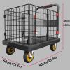 Sturdy Folding Cart with Removable Sides, Easy Setup, Large Utility Cart for Shopping and Luggage view 2