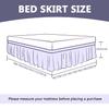 Wrap-Around Ruffled Bed Skirt, Dark Blue, 180 x 200 + 45 cm view 4