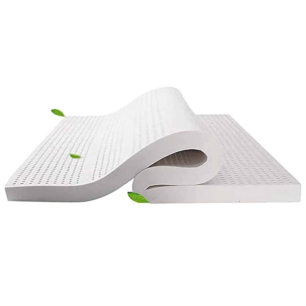 LIUWOPA Premium Natural Latex Mattress Topper, 10 cm, Medium-Firm, Organic Cotton Cover, 200 x 200 cm