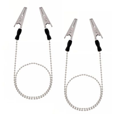 Febbya Stainless Steel Napkin Chain with Clip, 2 PCS