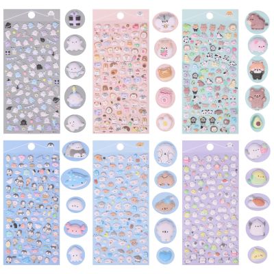 Hadnves 6 Sheets Mini Puffy Stickers