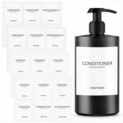 24 Waterproof Bathroom Labels