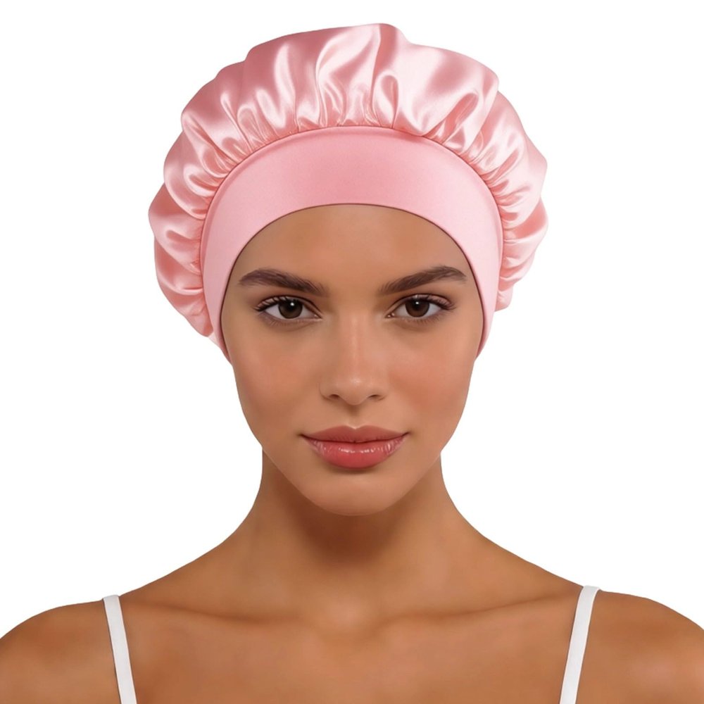 Women's Satin Sleep Bonnet with Elastic Band
