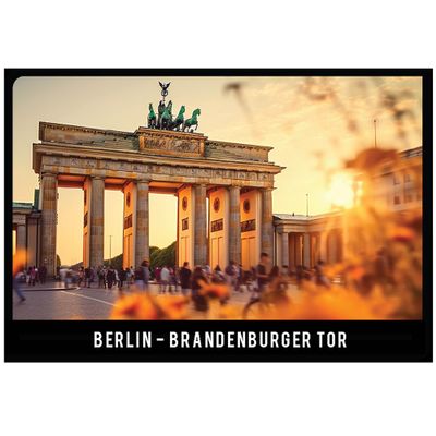 Berlin Refrigerator Magnet | Brandenburg Gate at Night | Strong Hold | 8 x 5.5 cm Photo Magnet