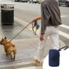 Dog Waste Bag Dispenser with Leash Attachment and Zipper view 3