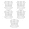 Clear Orchid Flower Pot with Saucer, 14 cm, for Indoor Use view 2