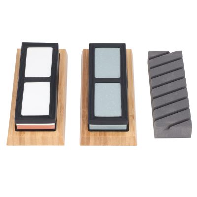 Baxnore Professional Sharpening Stone Set, 4 Grits, Water Stones with Non-Slip Wooden Base