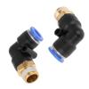 Phefop 10-Piece Pneumatic Elbow Fittings, High-Pressure 360° Swivel Connectors view 3